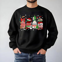 Medical Medication Jar Holiday Sweater, Christmas Nurse Sweatshirt, Humorous RN ICU Crewneck Sweatshirt, Healthcare Worker Christmas Present