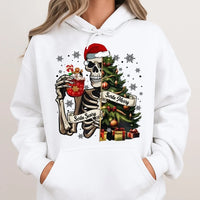 Skeleton Tree Sweater, Sorta Merry Sorta Scary Hoodie, Spooky Holiday Hoodie, Creepy Xmas Sweatshirt, Humorous Spooky Christmas Graphic Hoodie