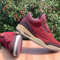 Mid Top Sneakers, Red Beige Colorway, Lace Up Design, Casual Gift for Sneaker Fans