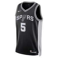San Antonio Spurs Icon Swingman Jersey - Black - Stephon Castle