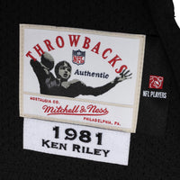 Cincinnati Bengals 1981 Ken Riley Black Authentic Throwback Retired Player Jersey