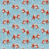 Vintage Christmas Gift Wrap, Skating Santa Wrapping Paper, Retro Santa Holiday Paper, Festive Roll Gift Wrap, Xmas Present Packaging