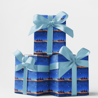 Nativity Silhouette Gift Wrap, Three Wise Men Wrapping Paper, Religious Christmas Wrapping Paper, Christian Holiday Wrapping Paper