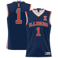 #1 Illinois Fighting Illini Lightweight Basketball Jersey - Navy