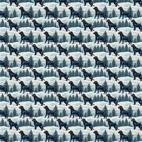 Winter Pine Forest Dog Gift Wrap, Black Labrador Wrapping Paper, Black Lab Christmas Wrapping Paper, Dog Lover Holiday Gift Wrap Roll, Pet
