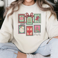 Vintage Holiday Stamp Crewneck, Very Merry Teacher Sweatshirt, Adorable Christmas Educator Pullover, Elementary Teacher Xmas Sweater Present