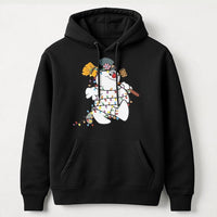 Festive Holiday Cartoon Hoodie, Snowman Christmas Hoodie, Adorable Winter Snowman Hoodie, Retro Xmas Hooded Pullover, Comfy Holiday Present