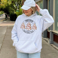 Retro Snack Graphic Hoodie, Christmas Tree Cakes Hoodie, Holiday Tree Cakes Sweatshirt, Comfy Christmas Hoodie, Winter Snack Lover Present