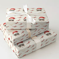 Airplane Christmas Gift Wrap, Aviator Santa Wrapping Paper, Vintage Pilot Santa Wrapping Paper, Aviation Holiday Gift Wrap, Pilot Gift Wrap