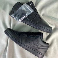 Low Top Sneakers, Black Colorway, Lace Up Design, Casual Gift for Sneaker Fans