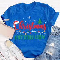 Festive Holiday Tree Lunch Lady Shirt, Christmas Cafeteria Crew T-Shirt, School Cafeteria Staff Christmas Tee