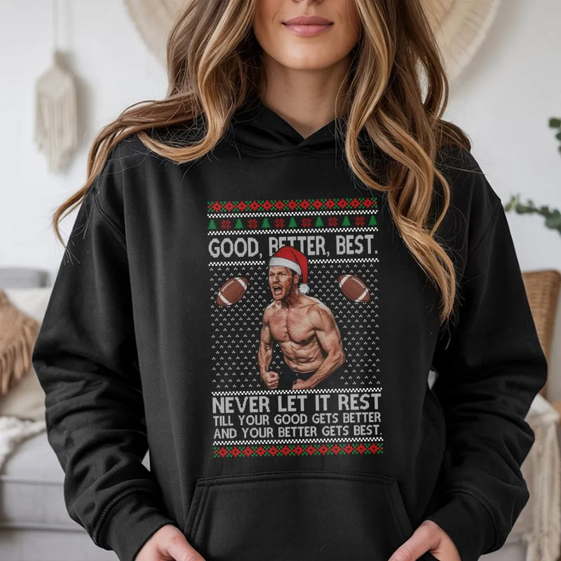 Humorous Football Coach Sweatshirt, Football Coach Ugly Christmas Hoodie, Motivational Sports Hoodie, Holiday Game Day Pullover, Coach Present