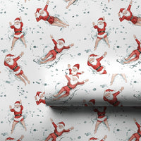 Humorous Santa Gift Wrap, Humorous Santa Snow Angels Wrapping Paper, Whimsical Christmas Wrapping Paper, Novelty Holiday Gift Wrapping Paper