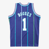 Charlotte Hornets Muggsy Bogues 1994 Swingman Alternate Authentic Jersey - Purple