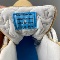 Retro High Top Sneakers, Lake Green White Yellow Colorway, Lace Up Design, Casual Gift for Sneaker Fans