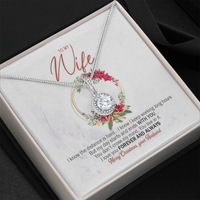 Long Distance Relationship Necklace, Eternal Hope Necklace for Wife, Christmas Present Husband to Wife Necklace, Romantic Pendant Jewelry