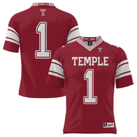 #1 Temple Owls Endzone Football Jersey - Cherry