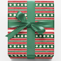 Christmas Polka Dot Gift Wrap, Peppermint Candy Wrapping Paper, Sweet Treat Holiday Wrapping Paper, Festive Xmas Present Paper Roll