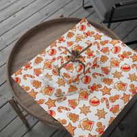 Holiday Cookie Gift Wrap, Gingerbread Man Wrapping Paper, Adorable Christmas Wrapping Paper, Festive Holiday Gift Wrap, Xmas Present Paper Roll