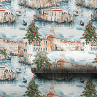 Venice Canal Gift Wrap Roll, Venice Christmas Wrapping Paper, Watercolor Italy Wrapping Paper, Holiday Travel Gift Wrap, Xmas Present Paper