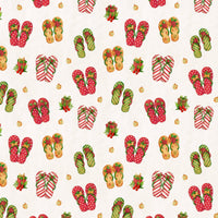Beach Holiday Gift Wrap, Tropical Christmas Flip Flop Wrapping Paper, Coastal Xmas Gift Wrapping Paper, Summer Holiday Present Paper Roll