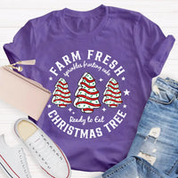 Festive Holiday Teacher Shirt, Farm Fresh Christmas Tree Teacher T-Shirt, Christmas Tree Graphic Tee, Adorable Winter Educator Present