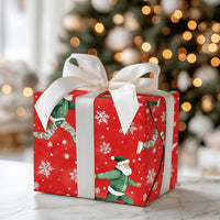 Camo Tracksuit Santa Claus Gift Wrap, Running Santa Wrapping Paper, Humorous Fitness Santa Holiday Paper, Christmas Gift Wrapping Paper Roll