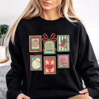 Vintage Holiday Stamp Crewneck, Very Merry Teacher Sweatshirt, Adorable Christmas Educator Pullover, Elementary Teacher Xmas Sweater Present
