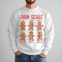 Humorous Nursing Christmas Sweater, Pain Scale Gingerbread Sweatshirt, Medical Holiday Crewneck, Doctor RN Student Winter Graphic Pullover