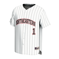 Northeastern Huskies Lightweight Collegiate Baseball Fashion Jersey - White