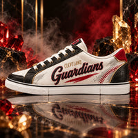 CLE in Cream and Black - Winged G Low-Top Sneakers
