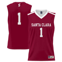 #1 Santa Clara Broncos Lightweight Collegiate Basketball Fashion Jersey - Maroon