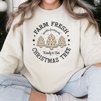 Holiday Cookie Sweatshirt, Farm Fresh Christmas Tree Sweatshirt, Adorable Xmas Bakery Sweatshirt, Comfy Winter Pullover, Holiday Season Crewneck