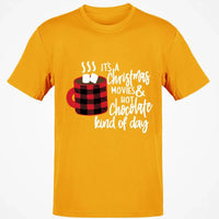Buffalo Plaid Coffee Mug Graphic Tee, Christmas Movies Hot Chocolate T-Shirt, Hallmark Movie Watching Shirt, Comfy Holiday Season Top