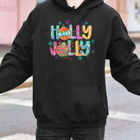 Christmas Ornament Hoodie, Holly Jolly Christmas Hoodie, Festive Holiday Hooded Sweatshirt, Retro Xmas Graphic Pullover, Christmas Present