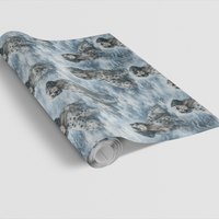 Christmas Dog Gift Wrap, English Setter Wrapping Paper, Snowy Spotted Pup Present Paper, Winter Pet Holiday Paper, Dog Lover Xmas Gift Wrap