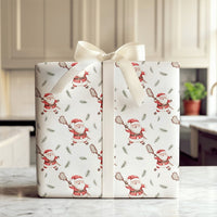 Lacrosse Sports Christmas Gift Wrap, Lacrosse Santa Wrapping Paper, Lacrosse Coach Holiday Wrapping Paper, Lax Santa Christmas Gift Wrap