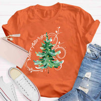Festive Holiday Graphic Tee, Merry and Bright Christmas Tree Shirt, Retro Xmas Tree T-Shirt, Christmas Season Apparel, Winter Holiday Present