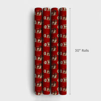 Adorable Animal Christmas Wrapping Paper, Red Scarf Otter Wrapping Paper, Festive Holiday Otter Gift Wrap, Animal Lover Present Wrapping Roll