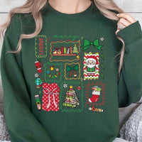 School Supplies Holiday Sweater, Merry Teacher Christmas Sweatshirt, Adorable Educator Xmas Graphic Pullover, Winter Break Teacher Crewneck