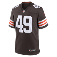 Cleveland Browns Carson Schwesinger Brown 2025 NFL Draft Game Jersey