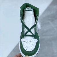 Low Top Sneakers, White Green Colorway, Lace Up Design, Casual Gift for Sneaker Fans