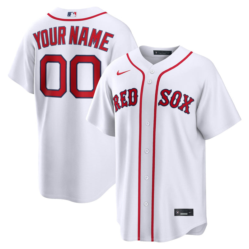 Boston Red Sox White Home Replica Custom Jersey
