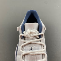 Low Top Sneakers, Navy Blue White Colorway, Lace Up Design, Casual Gift for Sneaker Fans