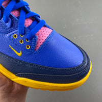 Low Top Sneakers, Royal Blue Green Pink Colorway, Lace Up Design, Casual Gift for Sneaker Fans