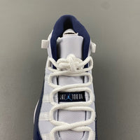 Low Top Sneakers, Navy Blue White Colorway, Lace Up Design, Casual Gift for Sneaker Fans