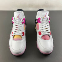 Retro Low Top Sneakers, White Black Pink Colorway, Lace Up Design, Casual Gift for Sneaker Fans