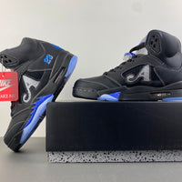 Low Top Sneakers, Blue Black Colorway, Leather Footwear, Lace Up Design, Casual Gift for Sneaker Fans