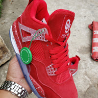 Sneakers, Red Blue Colorway, Lace Up Design, Casual Gift for Sneaker Fans
