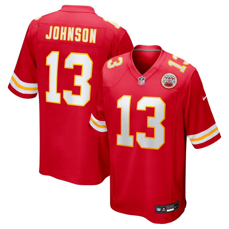 Kansas City Chiefs Nazeeh Johnson Red Game Player Jersey